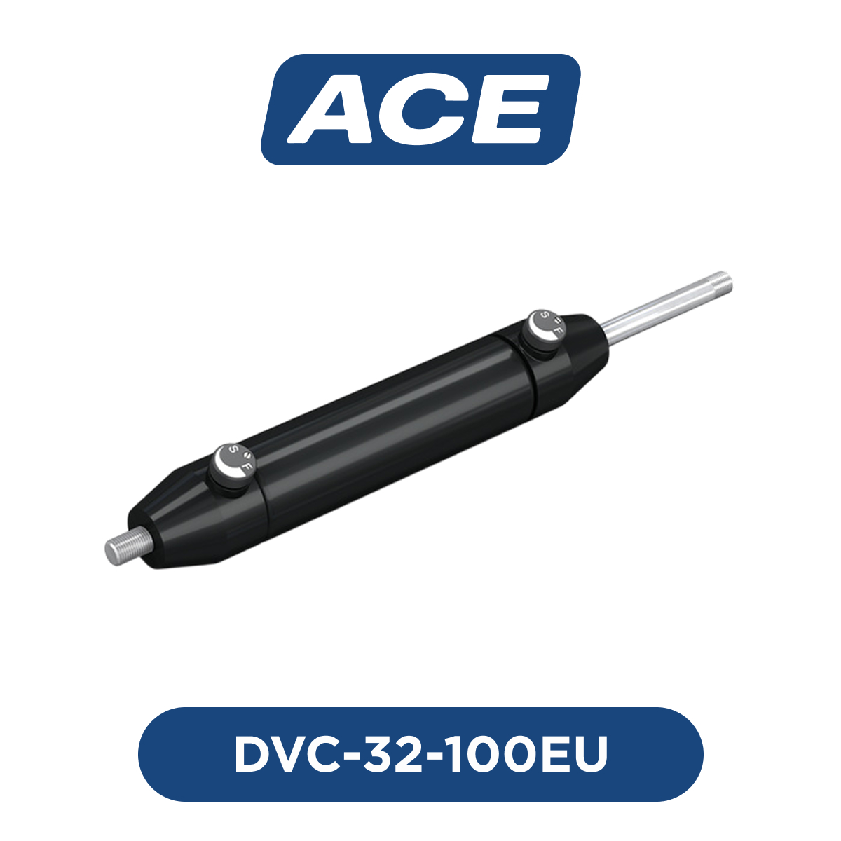 Фото Гидравлические демпферы ACE DVC-32-100EU / DVC-32-100EU-xx, чертежи, характеристики, размеры